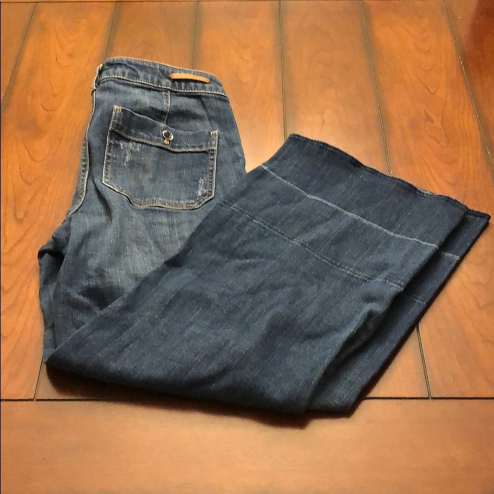 Pilcro & the Letterpress Wide Leg High Waist Crop